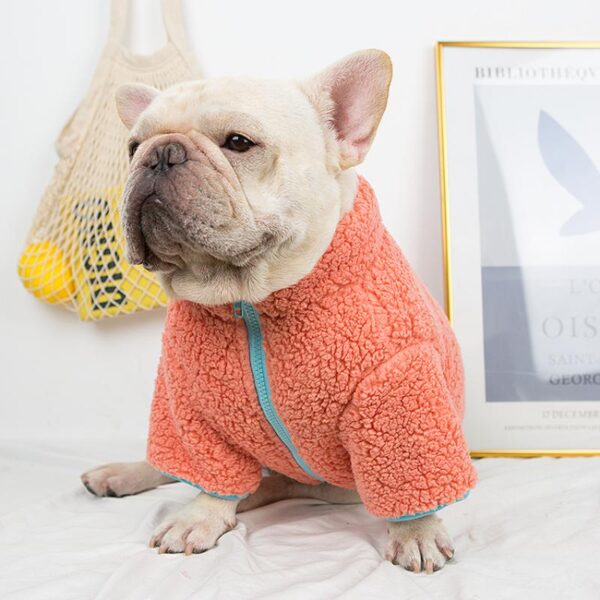 Frenchie World Shop Zip Fuzzy Frenchie Jacket