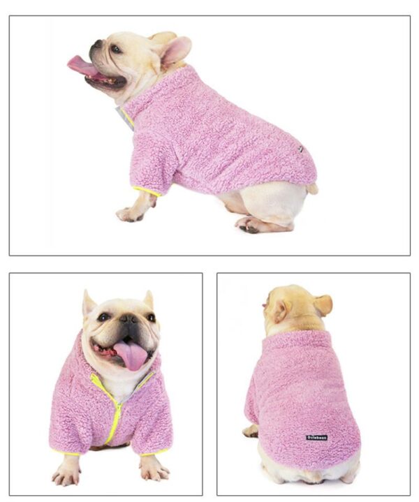 Frenchie World Shop Zip Fuzzy Frenchie Jacket