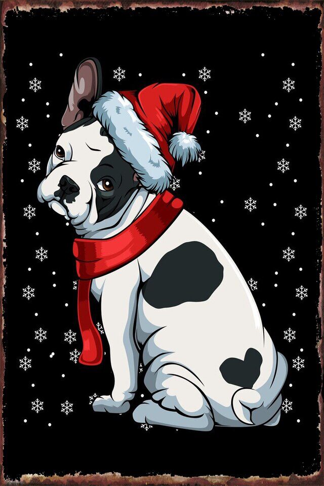 Santa Frenchie decoration