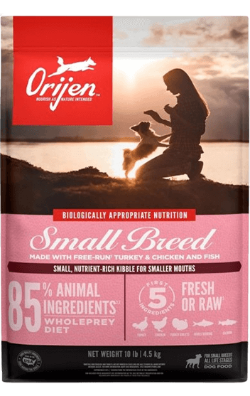 Orijen best dry dog food for the small breeds